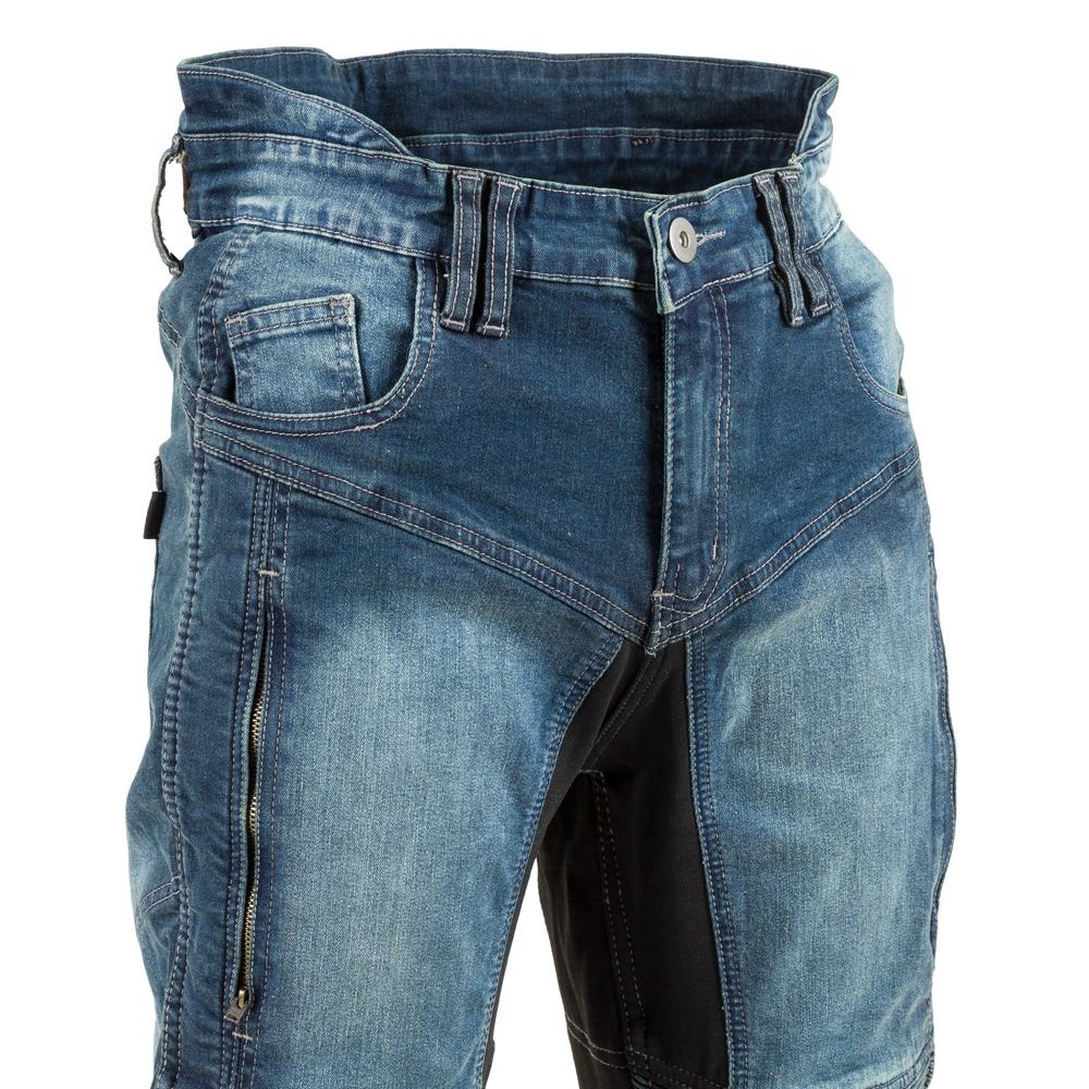 Męskie jeansowe spodnie motocyklowe W-TEC Wicho - Niebieski, 4XL -  inSPORTline