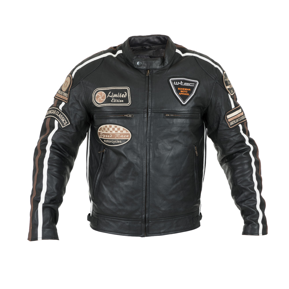 Men's Leather Motorcycle Jacket W-TEC Sheawen - inSPORTline