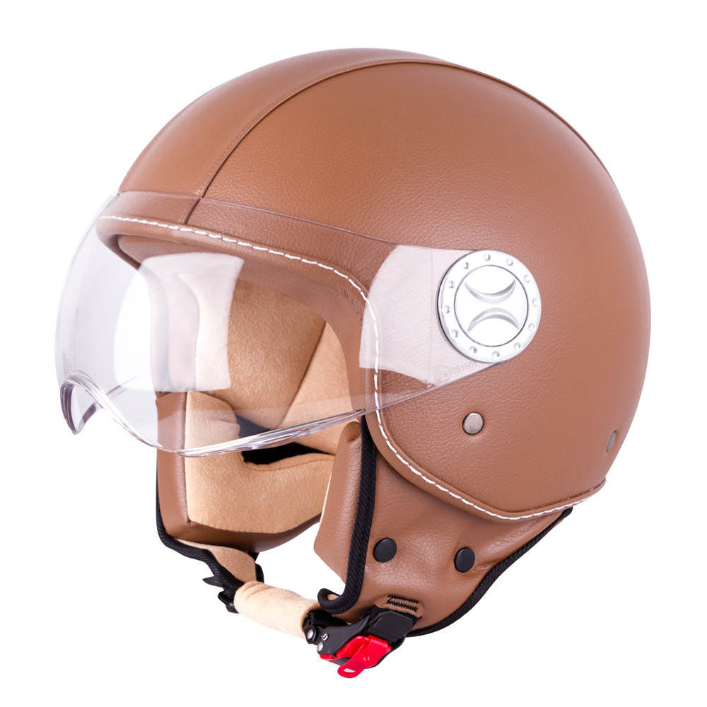 Helma na skúter W-TEC FS-701B Leather Brown - inSPORTline