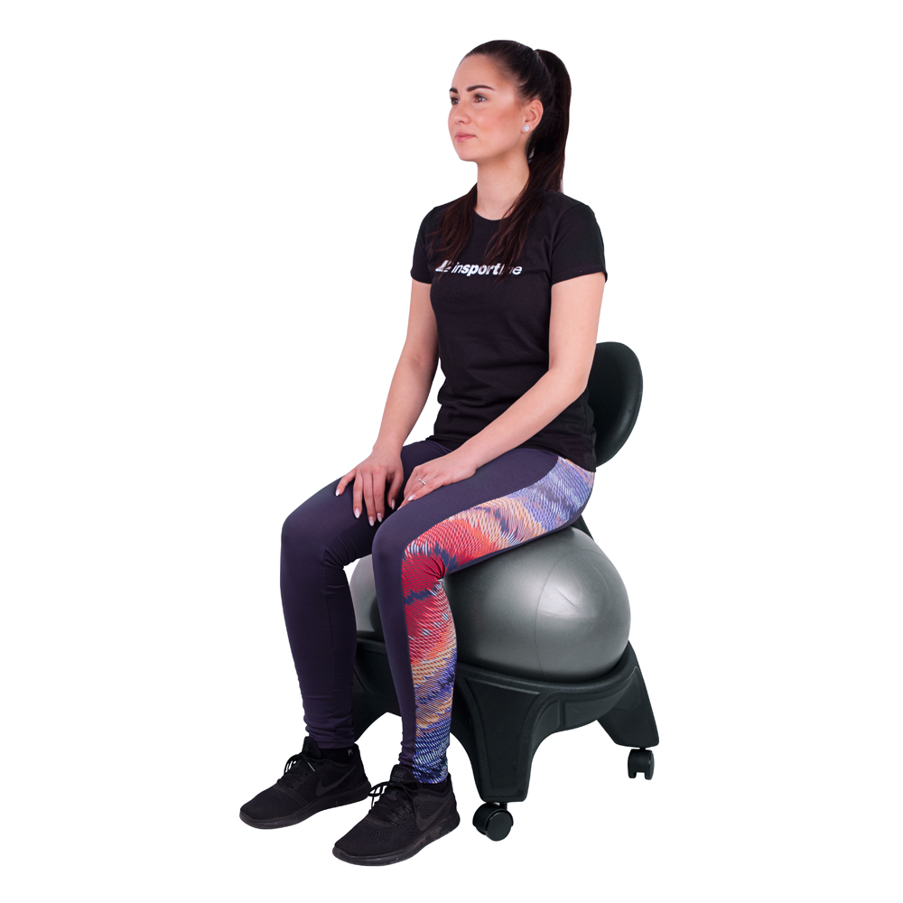 Krzesło rehabilitacyjne z piłką inSPORTline EGG-Chair z oparciem -  inSPORTline
