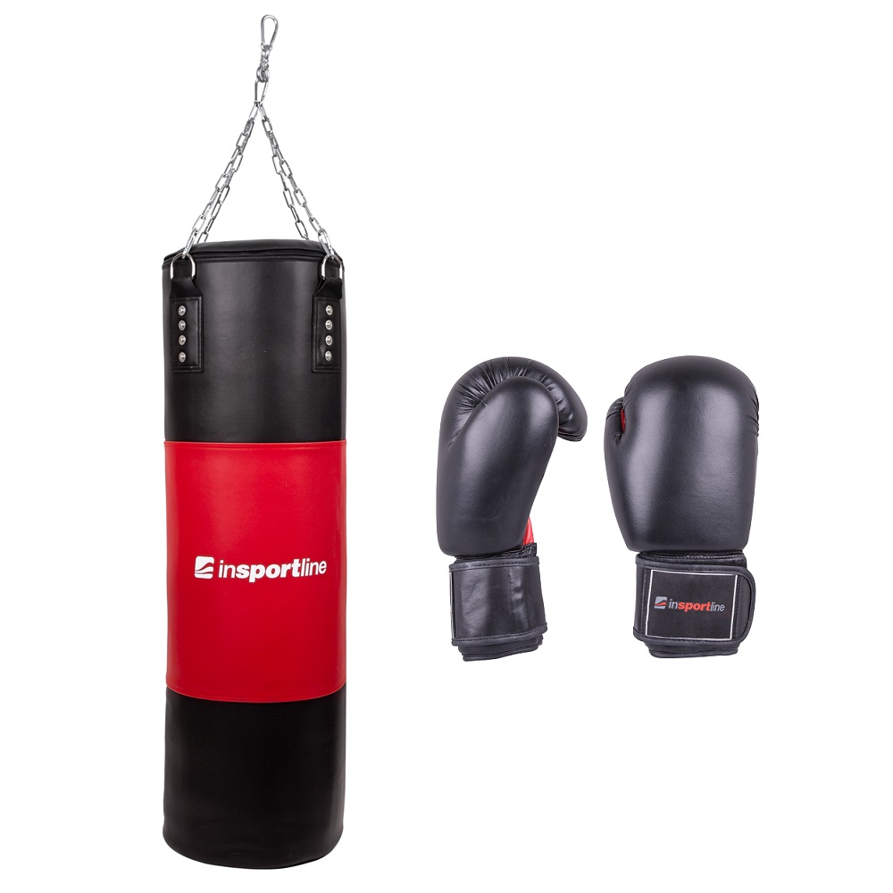 Worek treningowy 50-100kg inSPORTline z rękawicami bokserskimi - 8 oz -  inSPORTline
