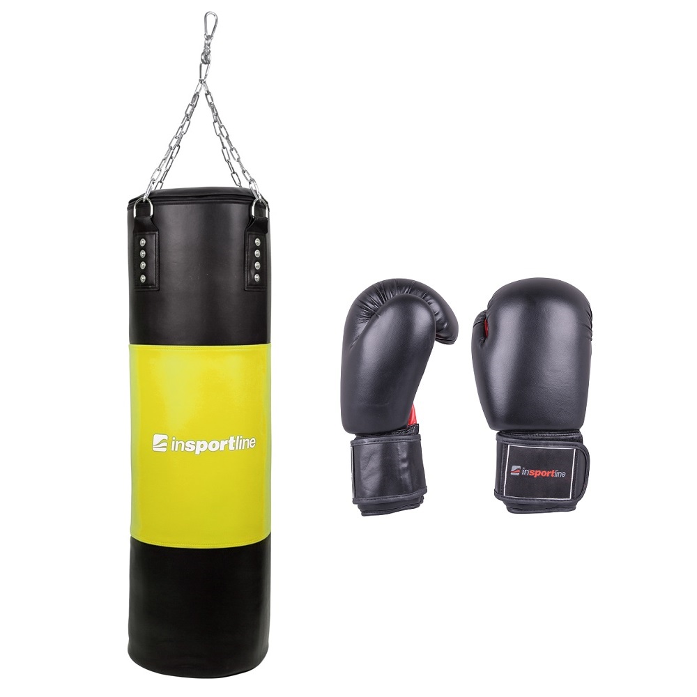 Plnící boxovací pytel inSPORTline 50-100kg s boxerskými rukavicemi -  inSPORTline