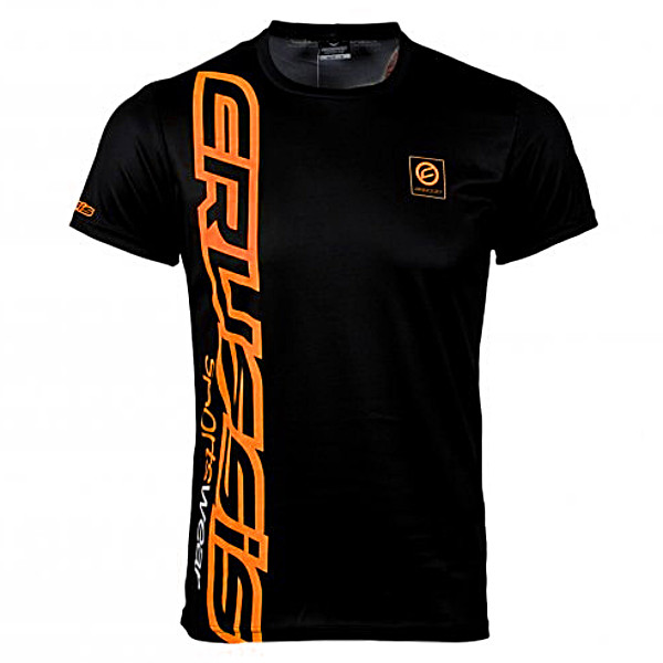 Pánské triko s krátkým rukávem CRUSSIS černo-oranžová - inSPORTline