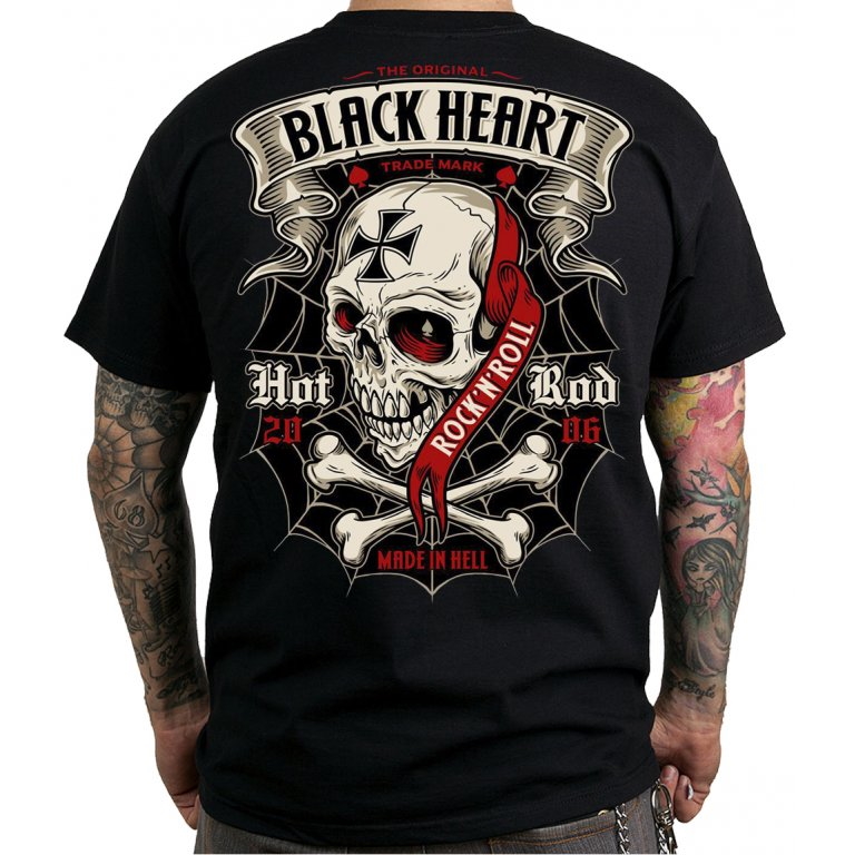 Koszulka T-shirt motocyklowy BLACK HEART Crusty Demons - inSPORTline