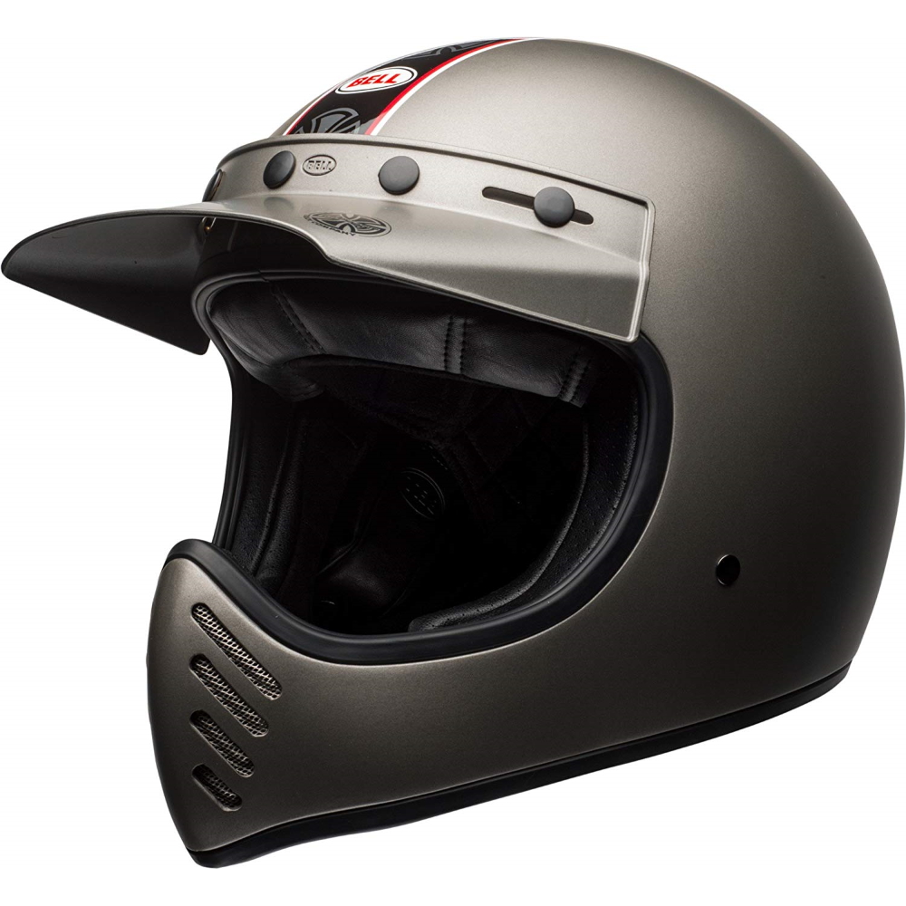 Moto helma BELL Moto-3 Independent Matte Titanium - inSPORTline