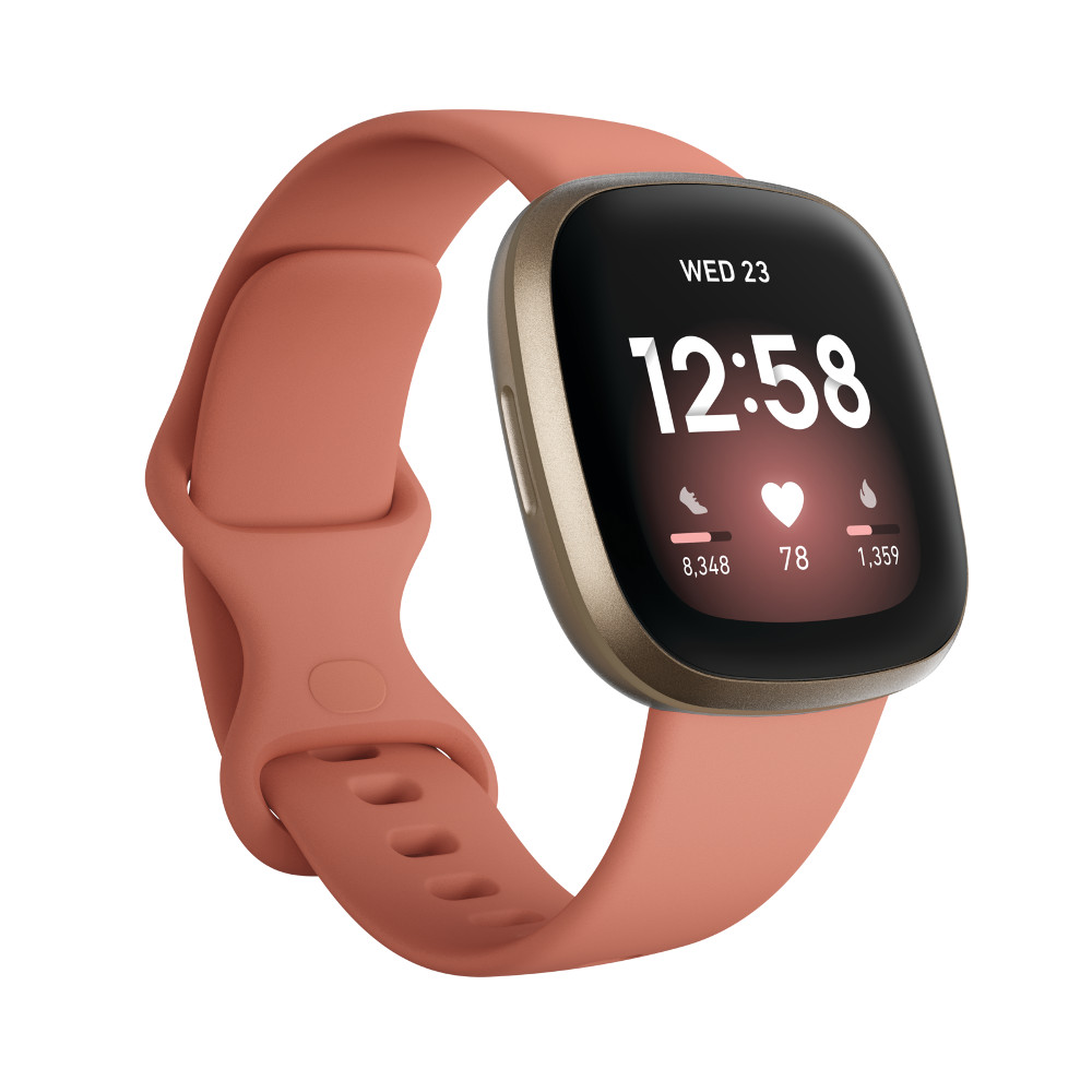 Inteligentné hodinky Fitbit Versa 3 Pink Clay/Soft Gold Aluminum -  inSPORTline