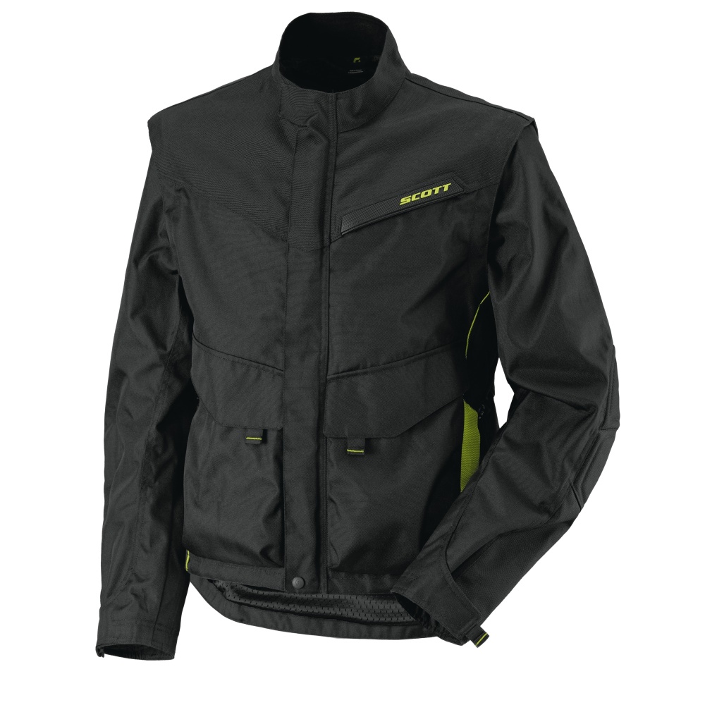 Motoros kabát Scott Adventure - fekete-zöld, L(50-52) - inSPORTline