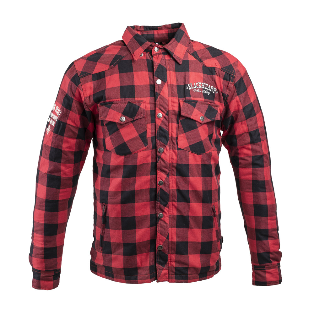 Flanelová košile W-TEC Black Heart Reginald s aramidem - červeno-černá -  inSPORTline