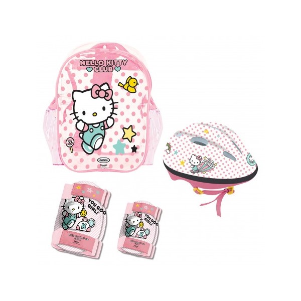 Testvédő szett és bukósisak Hello Kitty - inSPORTline