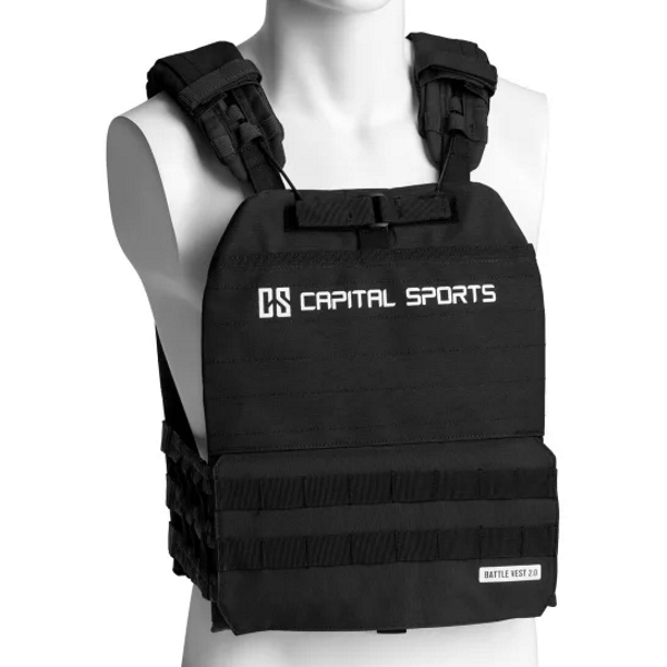 Zátěžová vesta Capital Sports Battlevest 2.0 2 x 2,6 kg + 2 x 4 kg - černá  - inSPORTline