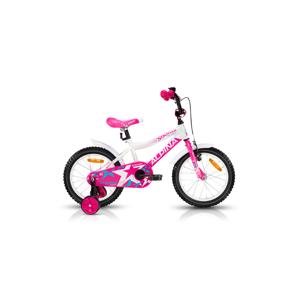 Dětské kolo KELLYS ALPINA STARTER 16" - model 2015 - růžovo-bílá -  inSPORTline