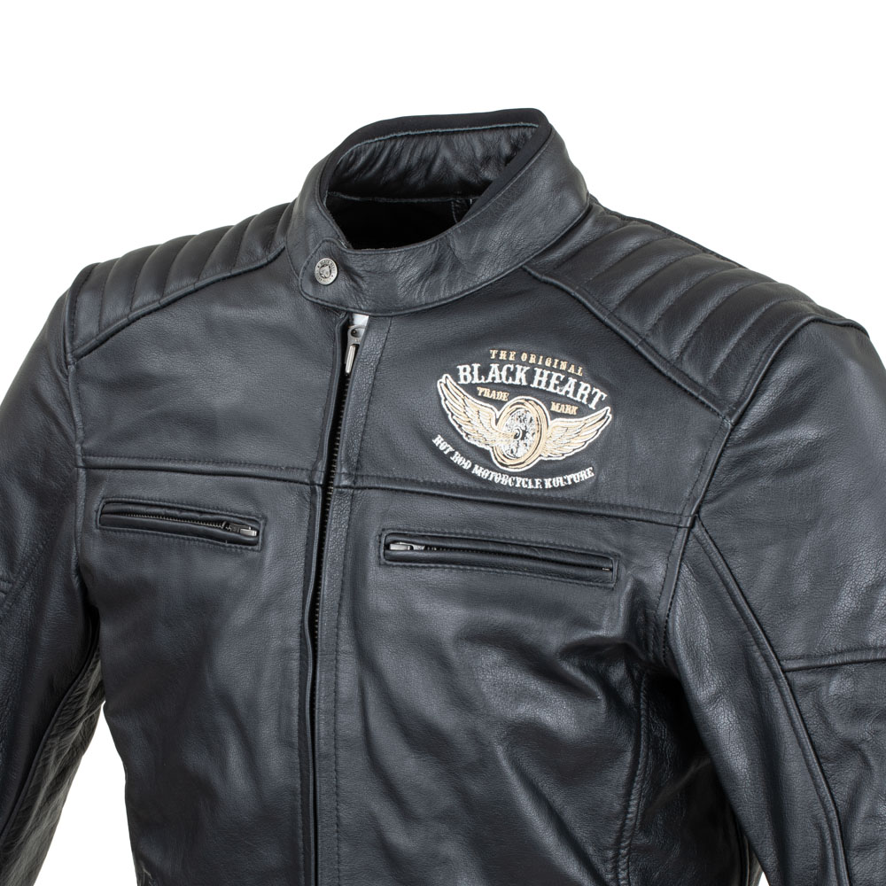 Pánská kožená bunda W-TEC Black Heart Wings Leather Jacket - inSPORTline