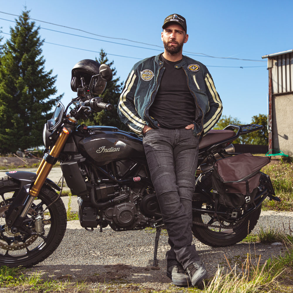 Męska kurtka motocyklowa jeans W-TEC Wildone - inSPORTline