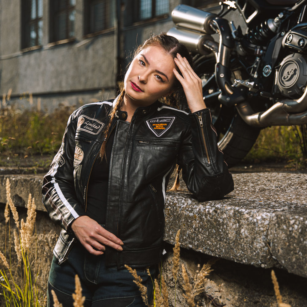 Dámská kožená moto bunda W-TEC Sheawen Lady Black - inSPORTline