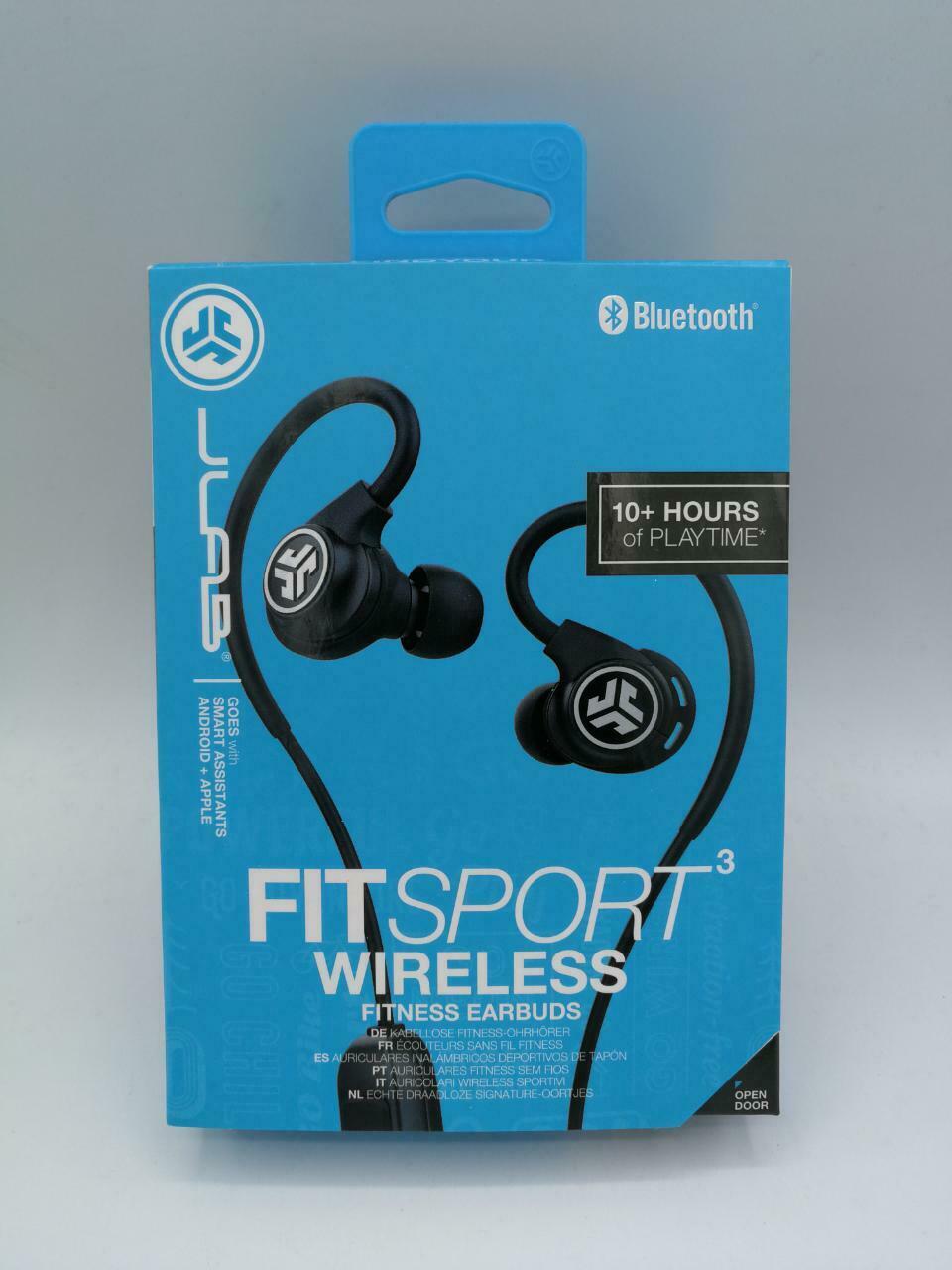 JLAB Fit Sport 3 Wireless Fitness fülhallgató - Fekete/Kék - inSPORTline