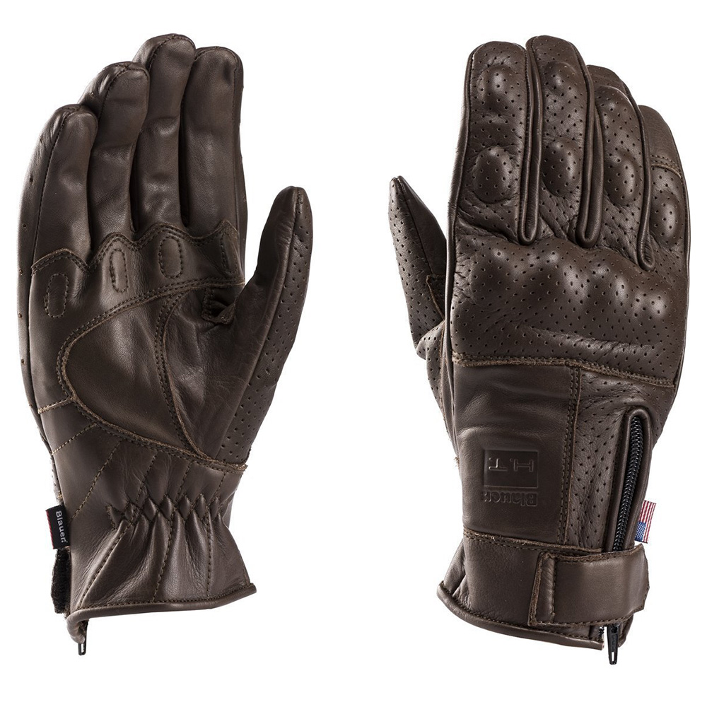 Moto rukavice Blauer Combo Dark Brown - inSPORTline