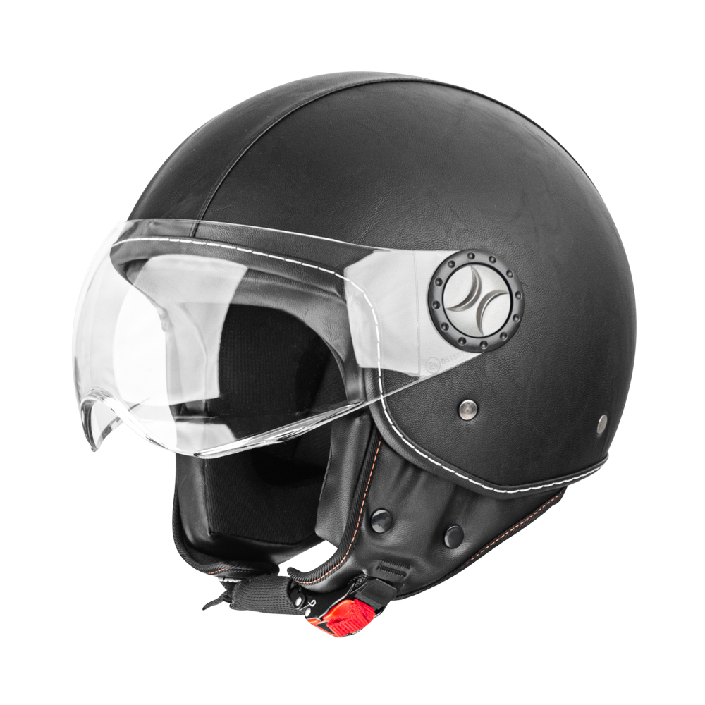 Helma na skútr W-TEC FS-701LB Leather Black - inSPORTline