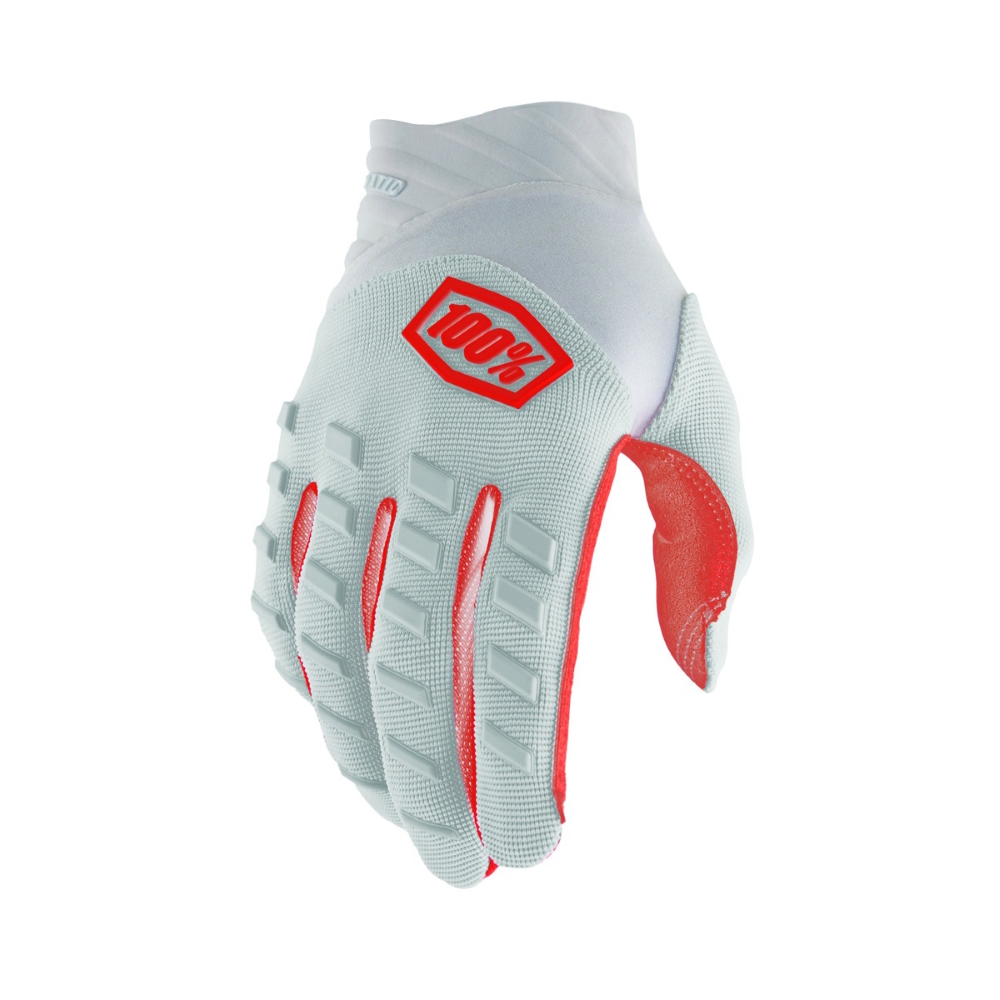 Motokrosové rukavice 100% Airmatic stříbrná - stříbrná - inSPORTline