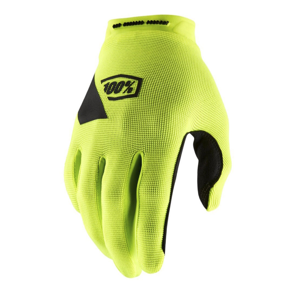 Cycling Motocross Gloves 100 Ridecamp Fluo Yellow inSPORTline