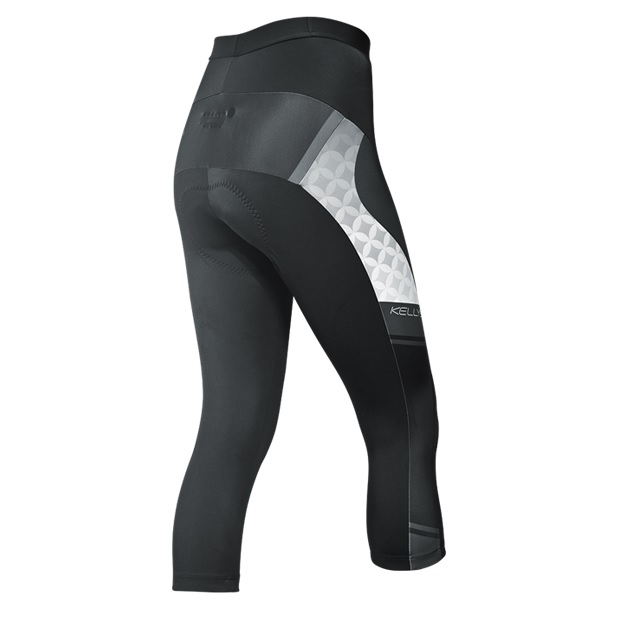 Dámské cyklistické kalhoty Kellys Megan 3/4 - černo-bílá - inSPORTline