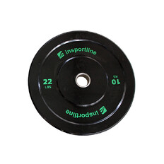 Rubber Weight Plate inSPORTline Bumper Plate Lite 10 kg 50 mm