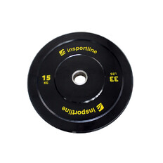 Gumový kotouč inSPORTline Bumper Plate Lite 15 kg 50 mm