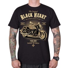 Koszulka motocyklowa T-shirt BLACK HEART Harley
