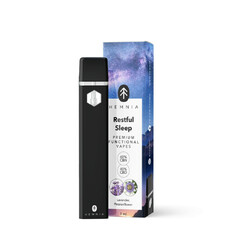 Premium Functional Vape Pen Hemnia Restful Sleep, 40% CBD, 60% CBN, levandule, mučenka, 1 ml