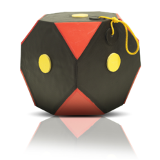 Tarcza łucznicza zawieszana Yate Cube Polimix 30x30x30cm czarno-czerwona