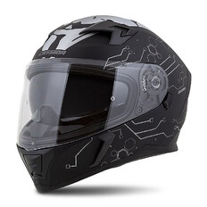 Motorcycle Helmet Cassida Integral 3.0 Hack Vision Matte Black/Gray/Reflective Silver