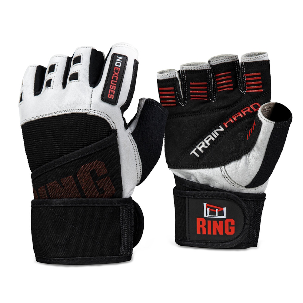 Fitness rukavice inSPORTline Shater  černo-bílá  S - černo,bílá
