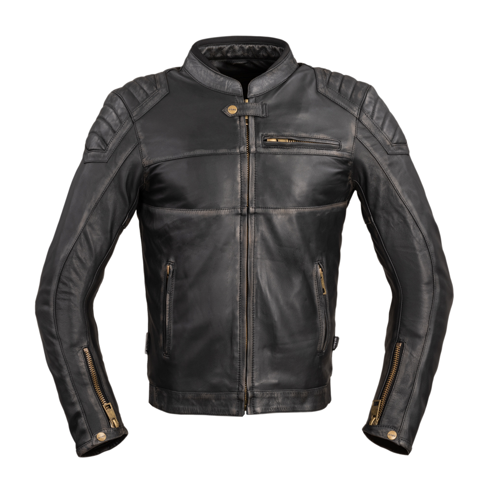 Pánská kožená moto bunda W-TEC Suit  vintage černá  M - vintage černá