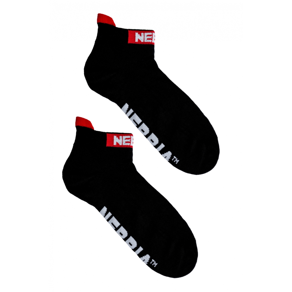 Kotníkové ponožky Nebbia "SMASH IT" 102  Black  43-46 - Black