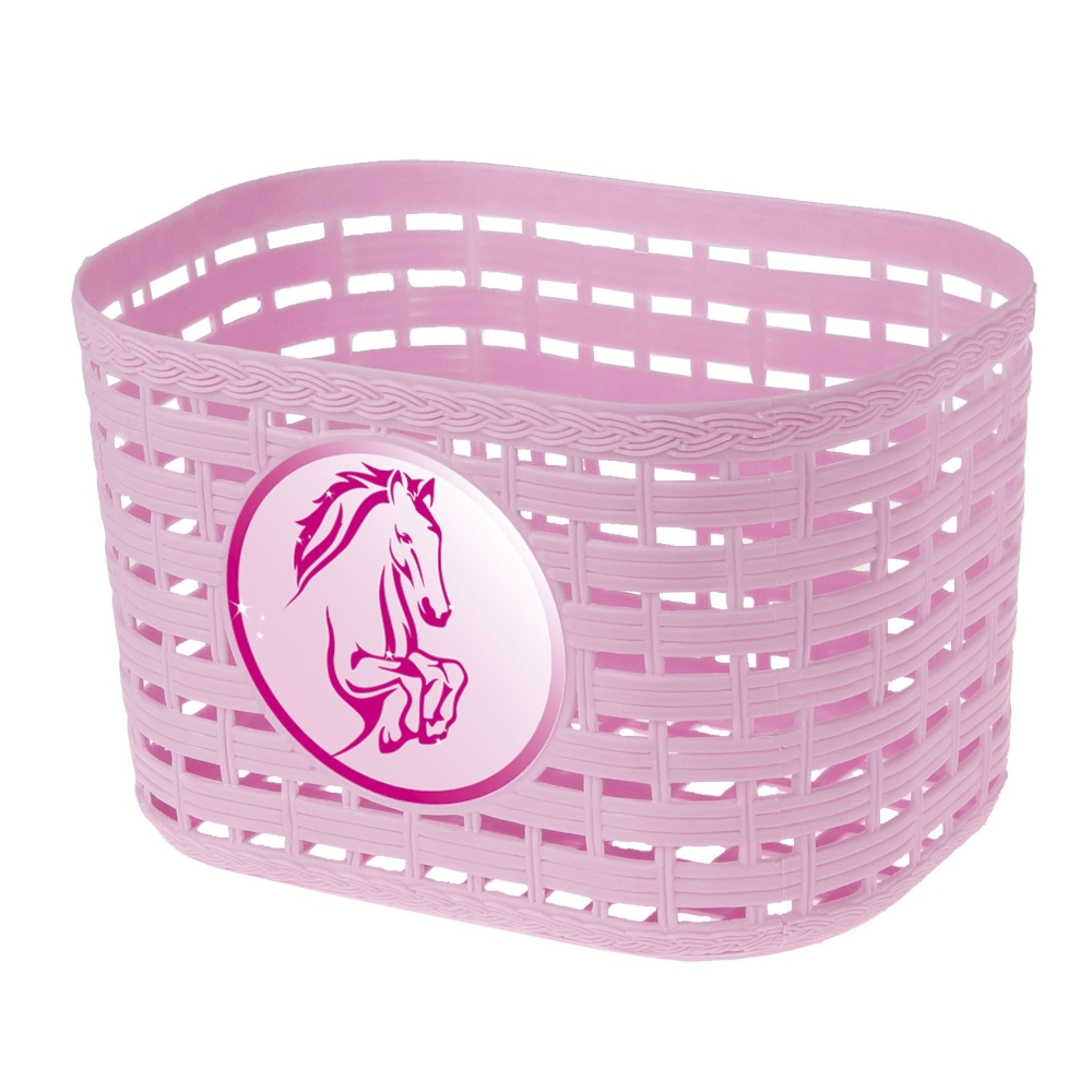 Dětský přední košík plast  růžová - růžová