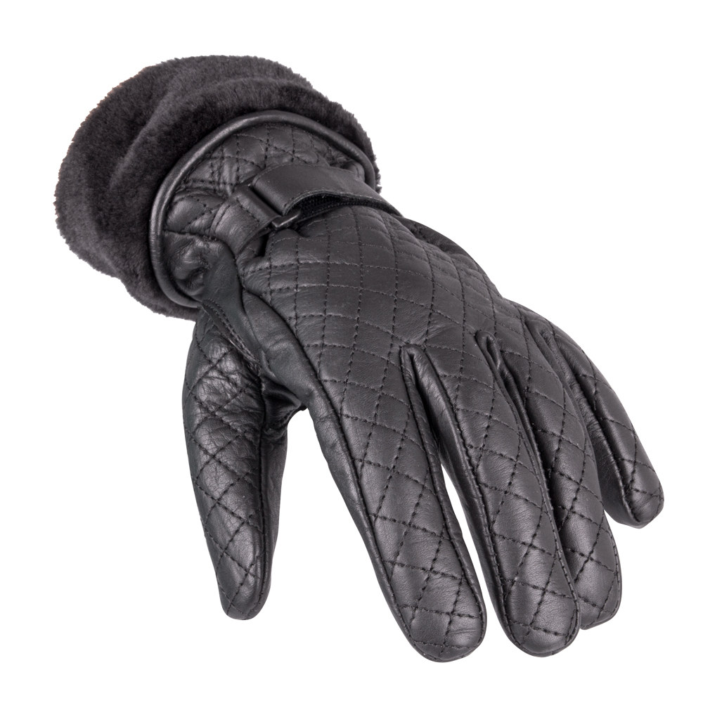 Dámské kožené rukavice W-TEC Stolfa černá - XXL