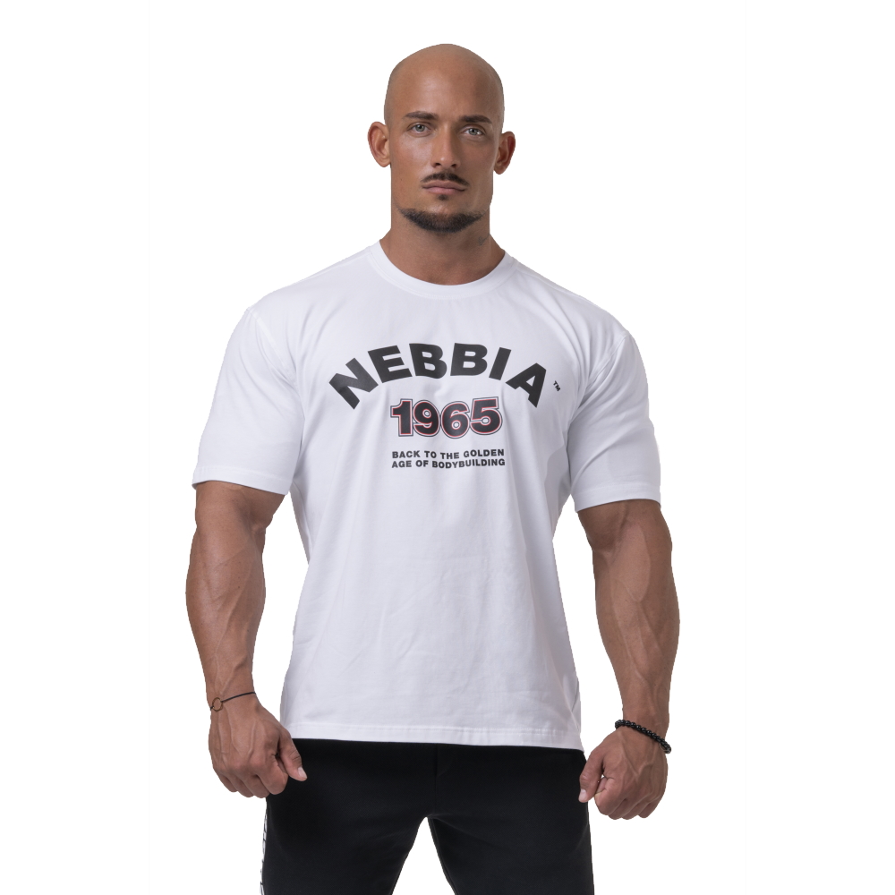 Pánské tričko Nebbia Golden Era 192 White - M