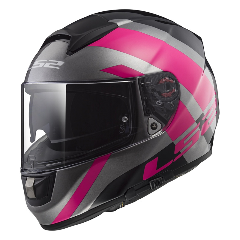 Moto přilba LS2 FF397 Vector Trident  Titanium Pink  M (57-58)