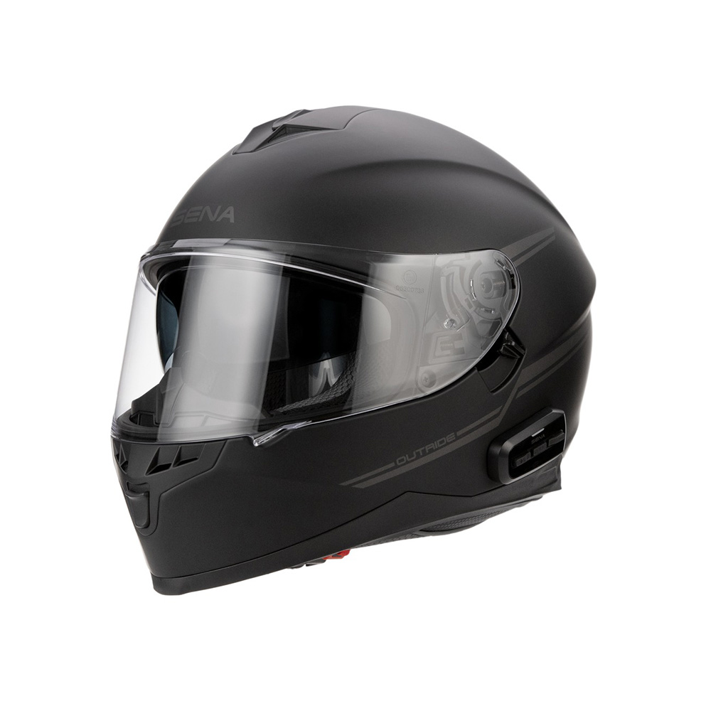 Moto přilba SENA Outride s integrovaným headsetem Matt Black  matně černá  XL (61-62) - matně černá