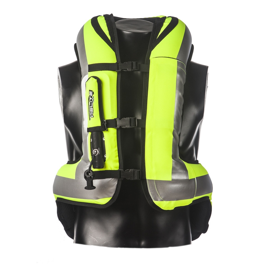 Airbagová vesta Helite Turtle HiVis 1, mechanická s trhačkou žlutá - XS