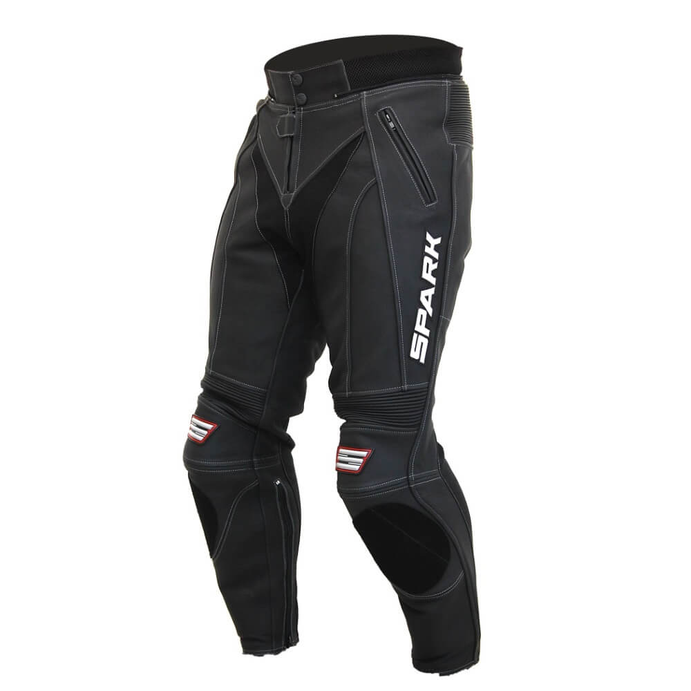 Pánské kožené moto kalhoty Spark ProComp  černá  S - černá