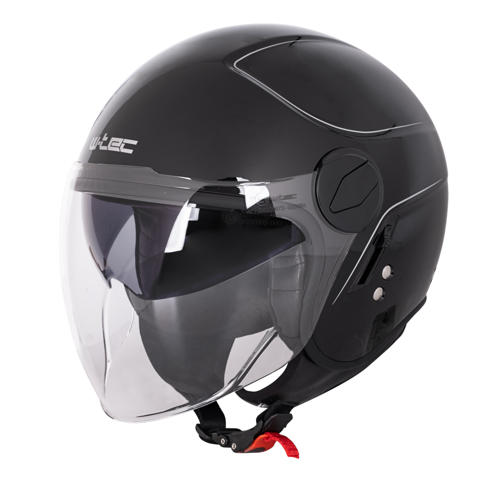 Přilba na skútr W-TEC Vernante  Glossy Black  L (59-60)