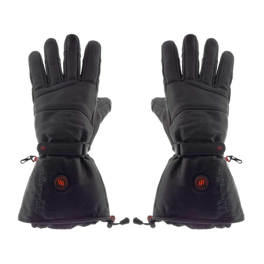 Kožené vyhřívané lyžařské a moto rukavice Glovii GS5  černá  XL - černá