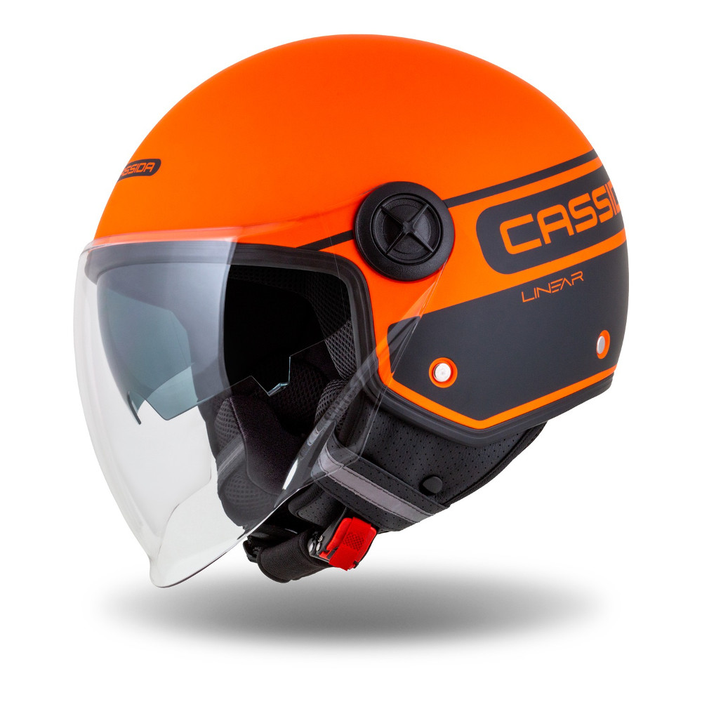 Moto přilba Cassida Handy Plus Linear oranžová matná/černá  M (57-58)