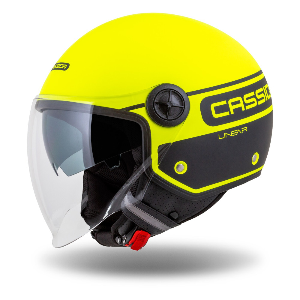 Moto přilba Cassida Handy Plus Linear žlutá fluo matná/černá XS (53-54)