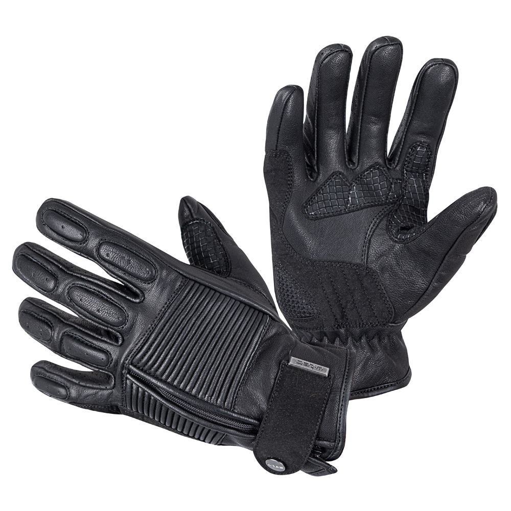 Kožené moto rukavice W-TEC Mareff černá - 3XL