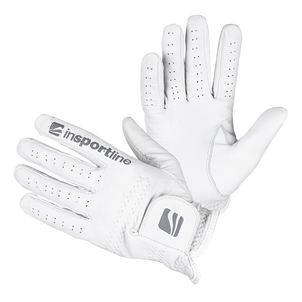 Pánské kožené rukavice inSPORTline Elmgreen krémově bílá - XL