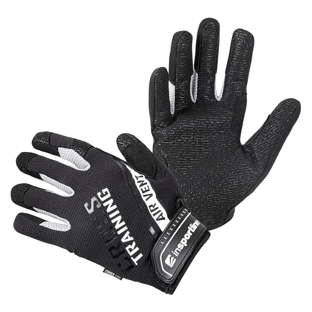 Fitness rukavice inSPORTline Taladaro černo-bílá - S