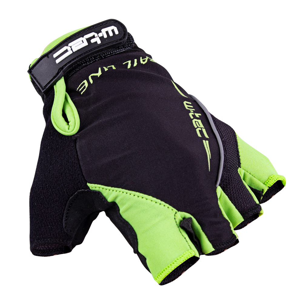 Cyklo rukavice W-TEC Kauzality černo-zelená - XL