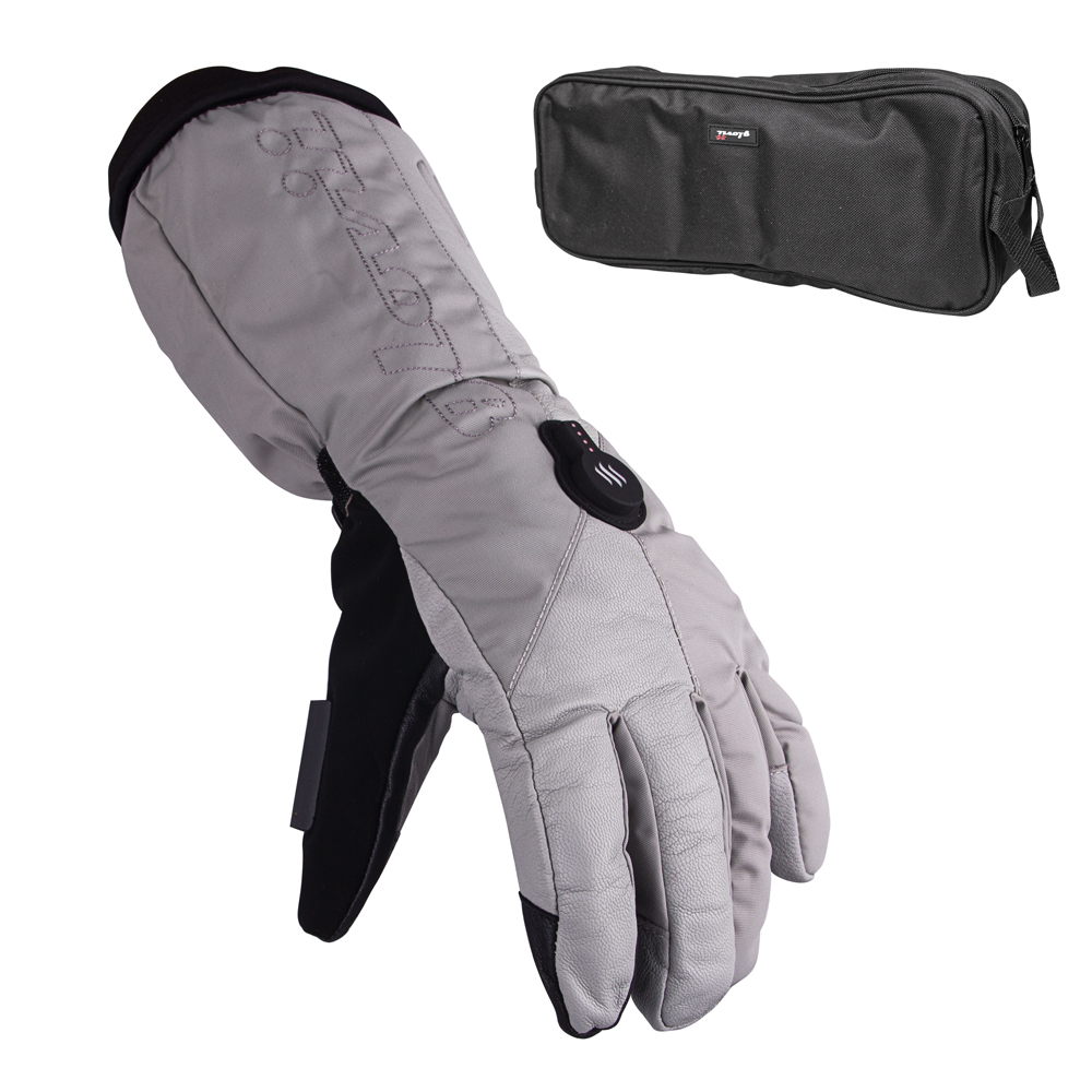 Vyhřívané lyžařské a moto rukavice Glovii GS8  šedá  S - šedá