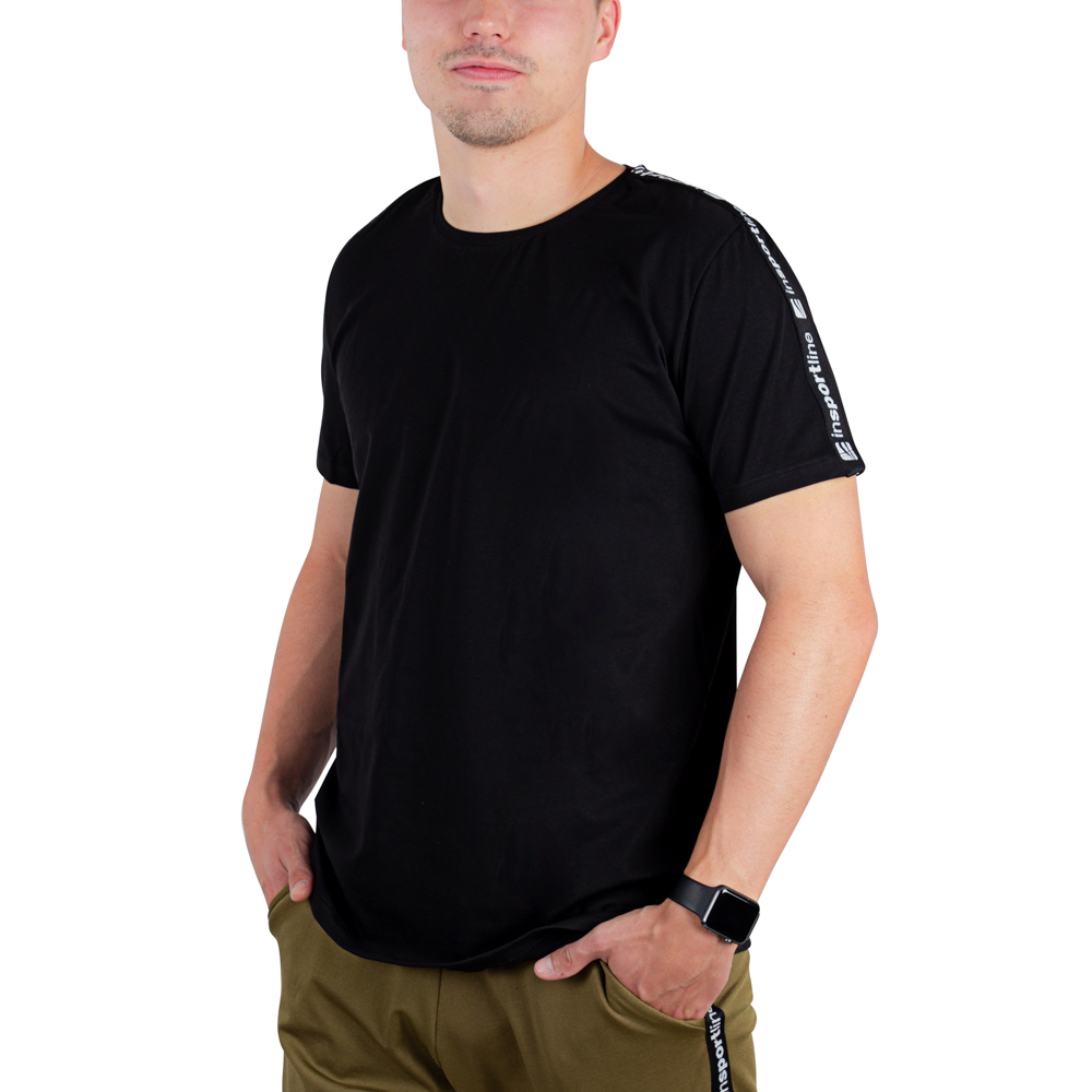 Pánské triko inSPORTline Overstrap černá - XL